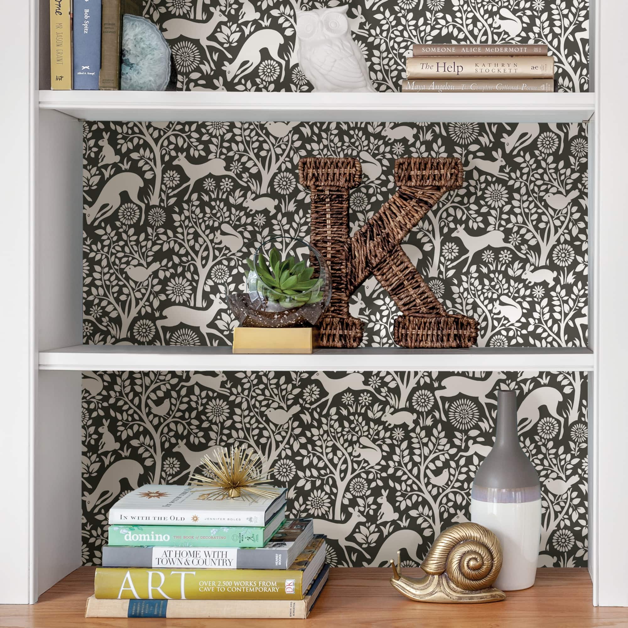 NuWallpaper Charcoal Merriment Peel & Stick Wallpaper